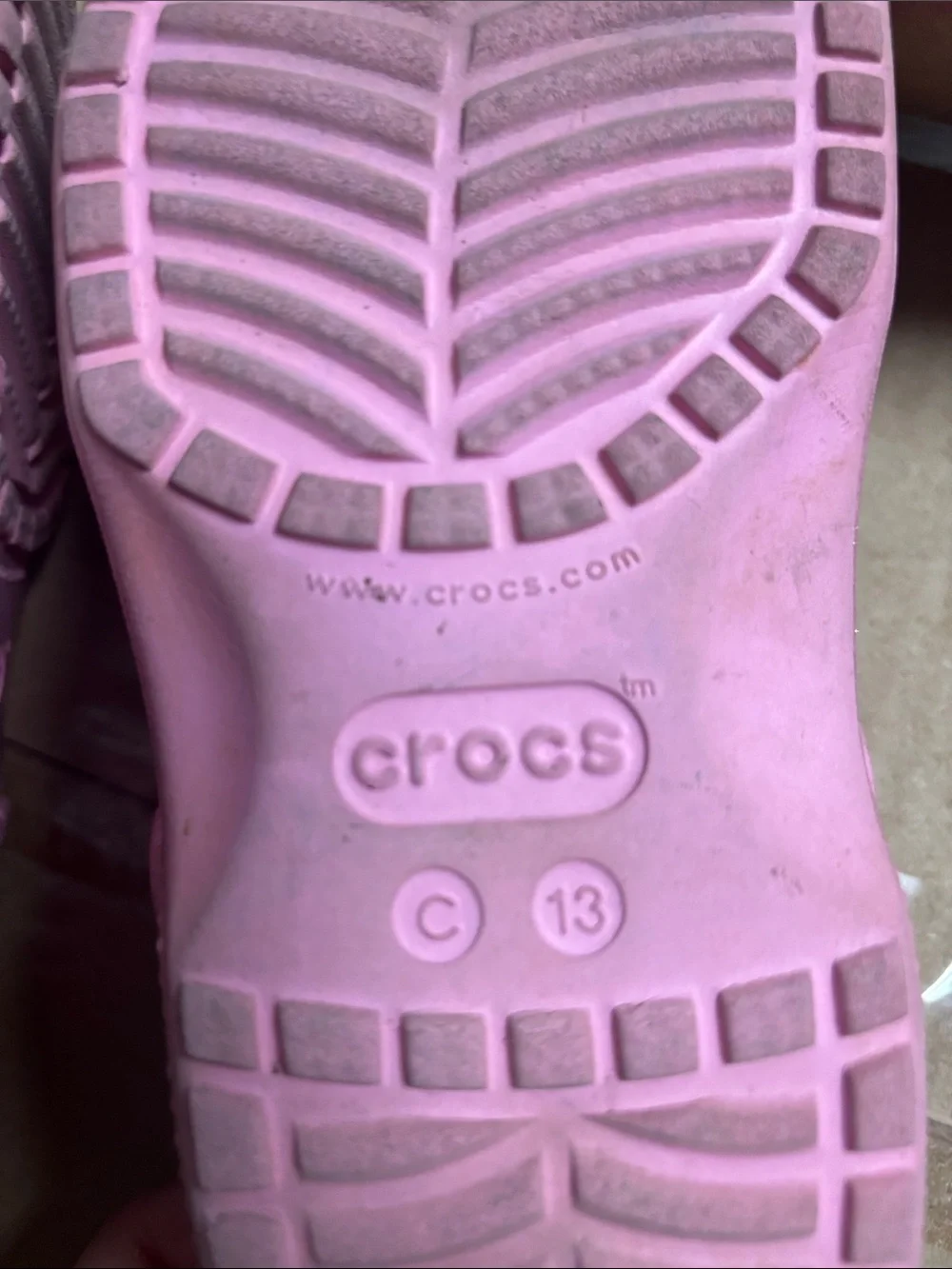 CROCS Kids' Glitter Clogs with Mermaid & Flower Charms - Pink